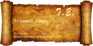 Trimmel Emma névjegykártya