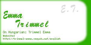 emma trimmel business card